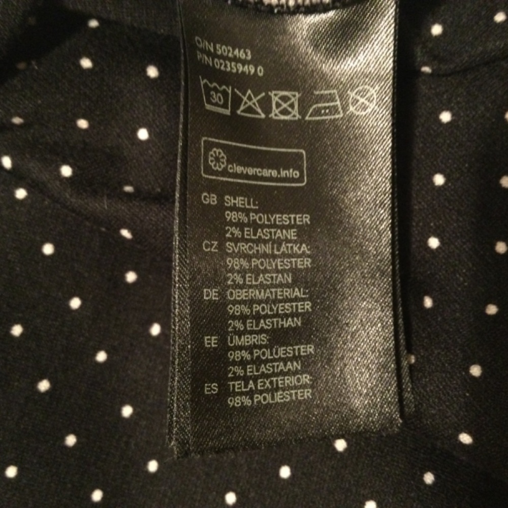 H & M Black Dress with White Polka dots and Crisscross back strap - Picture 11 of 12